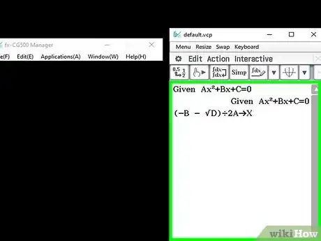 Image titled Program the Quadratic Formula into a CASIO fx‐9750GII Step 9