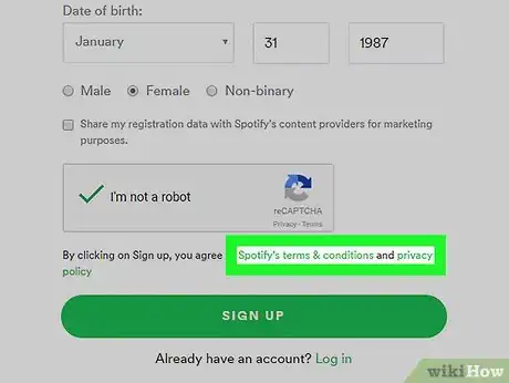 Image titled Create a Spotify Account Without Facebook on a PC or Mac Step 6