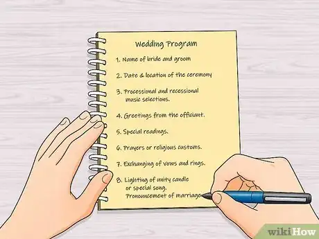 Image titled Make a Wedding Program Step 1