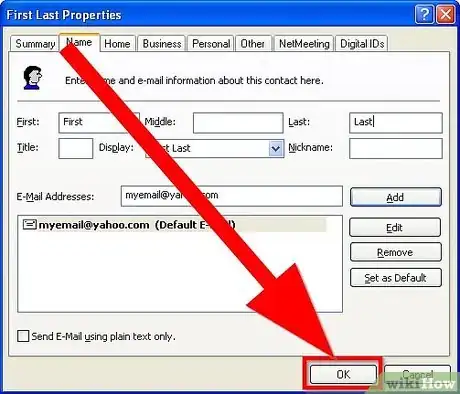 Image titled Add Addresses to Outlook Express Address Book Step 11