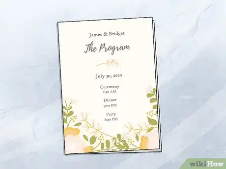 Image titled Make a Wedding Program Step 9