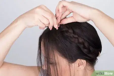 Image titled Milkmaid Braid Your Hair Step 9