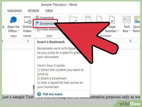 Image titled Add a Bookmark in Microsoft Word Step 2