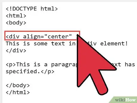 Image titled Align Something in HTML Step 2