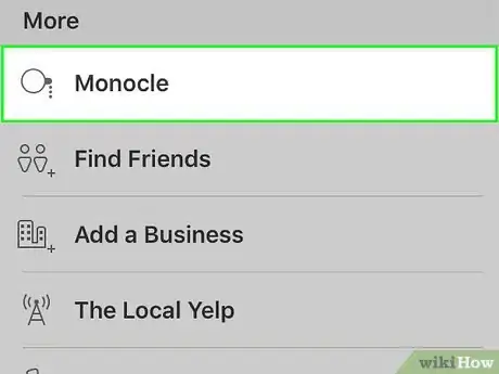 Image titled Use the Augmented Reality Monocle on the Yelp for iPhone App Step 3