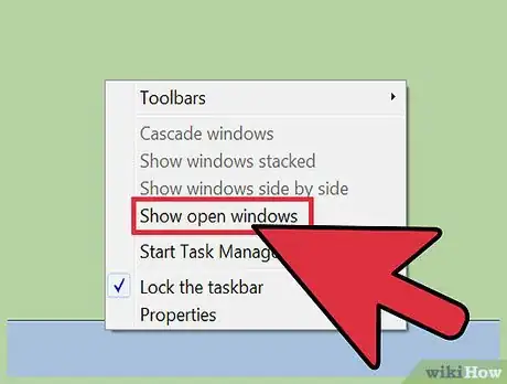Image titled Minimize All Open Windows Without Having a Windows Button Step 3