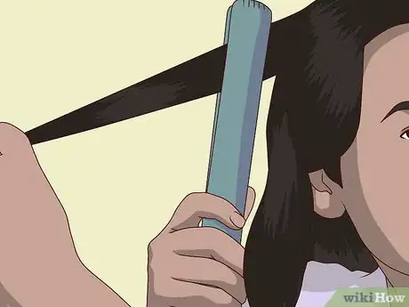 Image titled Curl a Weave with a Flat Iron Step 7