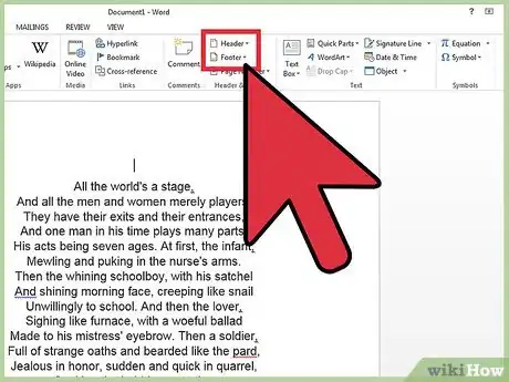 Imagen titulada Insert a Custom Header or Footer in Microsoft Word Step 2