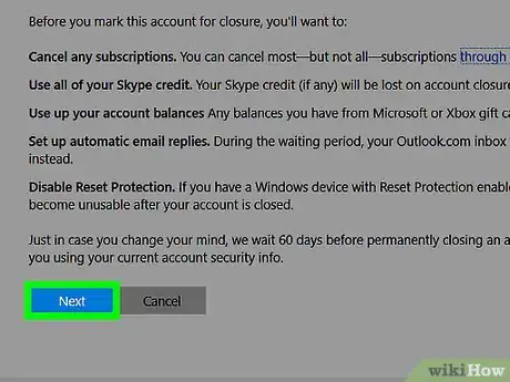 Imagen titulada Close a Hotmail Account Step 4