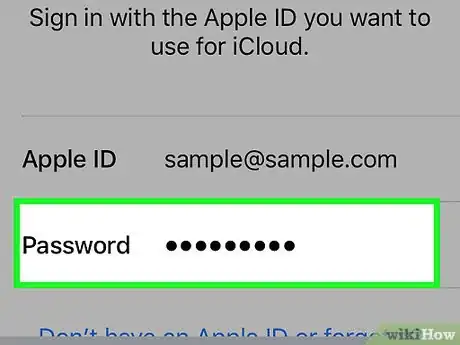 Imagen titulada Sign in to Your Apple ID Account on an iPhone Step 7