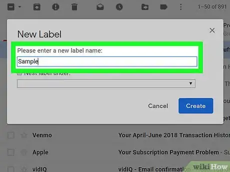 Imagen titulada Create a New Folder in Gmail Step 5