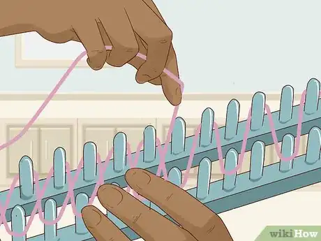 Imagen titulada Knit a Blanket on a Loom Step 5.jpeg