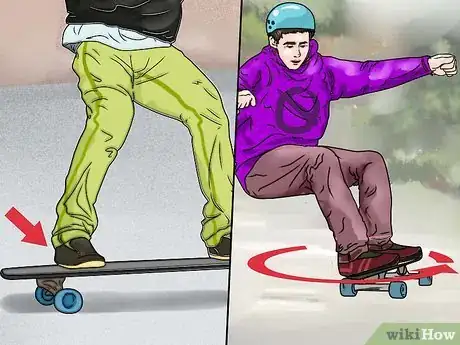 Imagen titulada Stop on a Longboard Step 8