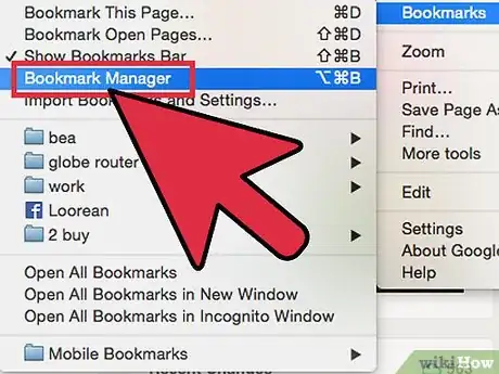 Imagen titulada Organize Chrome Bookmarks Step 4