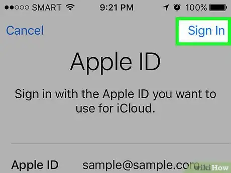 Imagen titulada Sign in to Your Apple ID Account on an iPhone Step 8