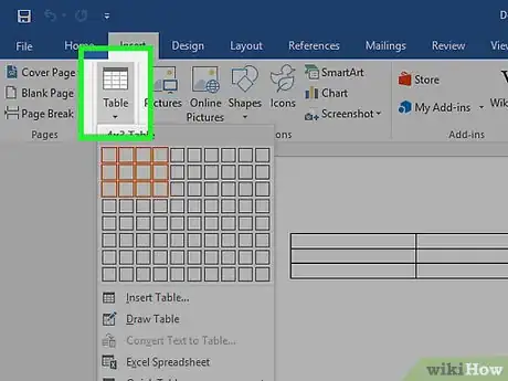Imagen titulada Create a Simple Table in Microsoft Word Step 4