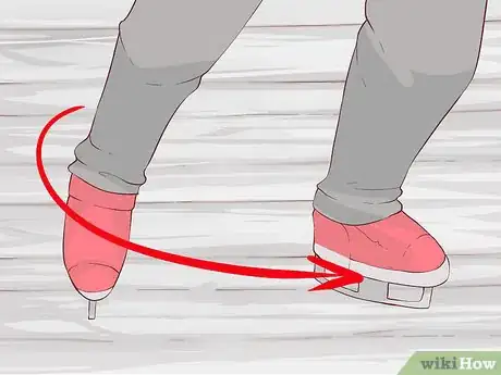 Imagen titulada Stop on Ice Skates Step 13