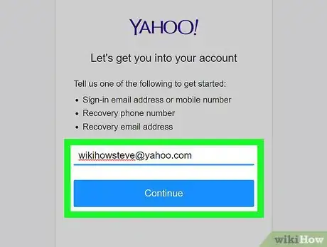 Imagen titulada Recover a Yahoo Account Step 2