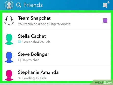 Imagen titulada Know if Someone Is Online on Snapchat Step 3
