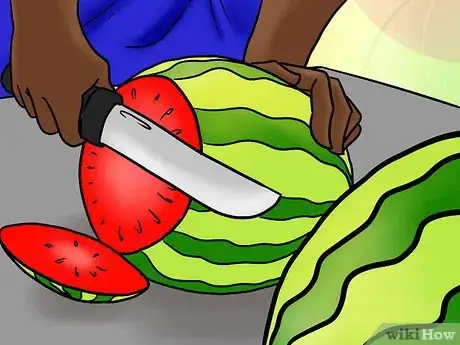 Imagen titulada Carve a Watermelon T Rex Dinosaur Step 1