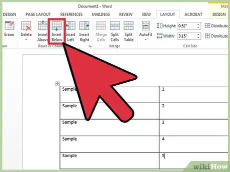 Imagen titulada Add Another Row in Microsoft Word Step 4