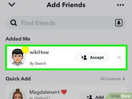 Imagen titulada Tell if Someone Added You on Snapchat Step 4