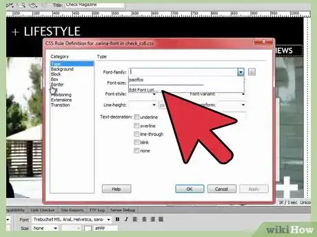 Imagen titulada Add a Font to Dreamweaver Step 10