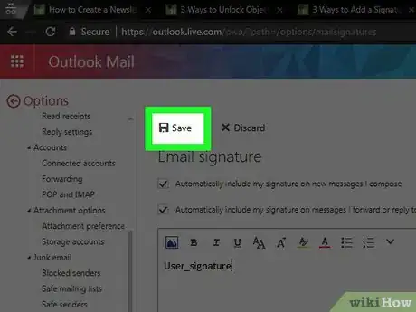 Imagen titulada Add a Signature in Microsoft Outlook Step 7