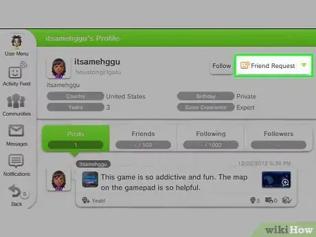 Imagen titulada Add Friends on Wii U Step 11