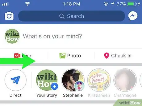 Imagen titulada Use Facebook Stories on iPhone or iPad Step 2