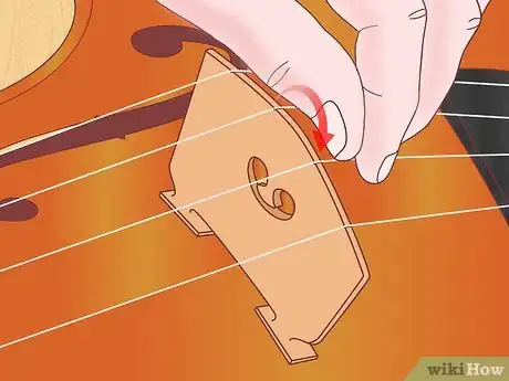 Imagen titulada Place a Bridge on a Violin Step 4