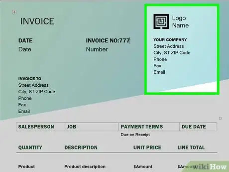 Imagen titulada Make Invoices in Word Step 6