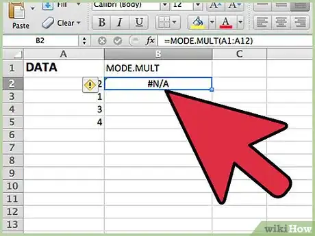 Imagen titulada Calculate Mode Using Excel Step 9