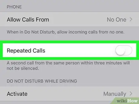 Imagen titulada Block All Incoming Calls on iPhone or iPad Step 7