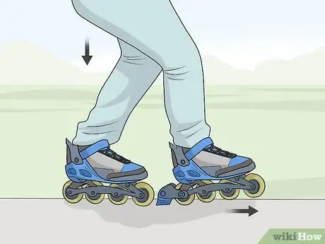 Imagen titulada Stop on Inline Skates Step 1