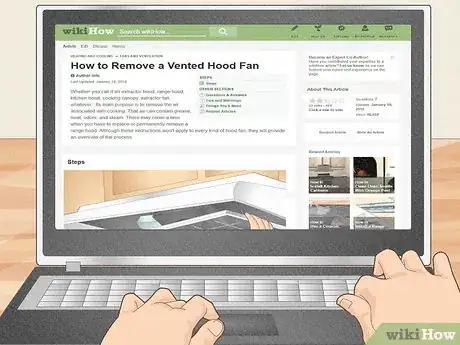 Imagen titulada Remove a Vented Hood Fan Step 1