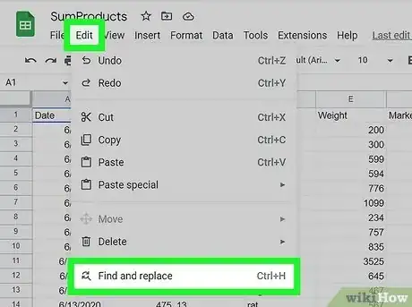 Imagen titulada Search Within a Google Docs Spreadsheet Step 3