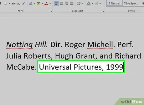 Imagen titulada Cite a Movie Using MLA Style Step 5