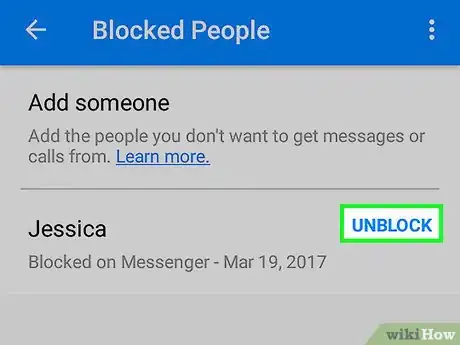 Imagen titulada Unblock Someone on Facebook Messenger Step 11