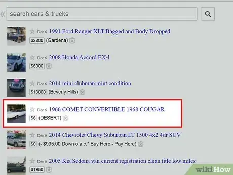 Imagen titulada Spot Car Scams on Craigslist Step 1