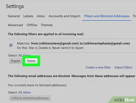Imagen titulada Delete a Filter in Google Gmail Step 7