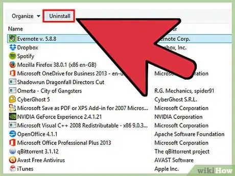 Imagen titulada Uninstall Evernote Step 8
