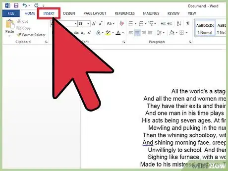 Imagen titulada Insert a Custom Header or Footer in Microsoft Word Step 1