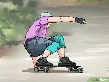 Imagen titulada Stop on a Longboard Step 11