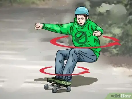 Imagen titulada Stop on a Longboard Step 12