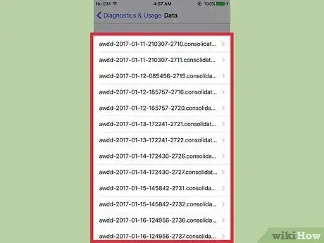 Imagen titulada View Your Diagnostics and Usage Data on an iPhone Step 5