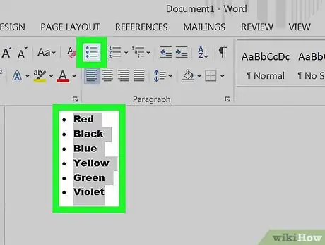 Imagen titulada Bullet Point in Word Step 4