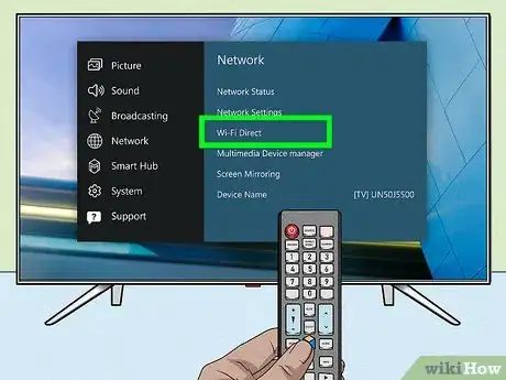 Imagen titulada Connect a Samsung Smart TV to Wi‐Fi Direct Step 1