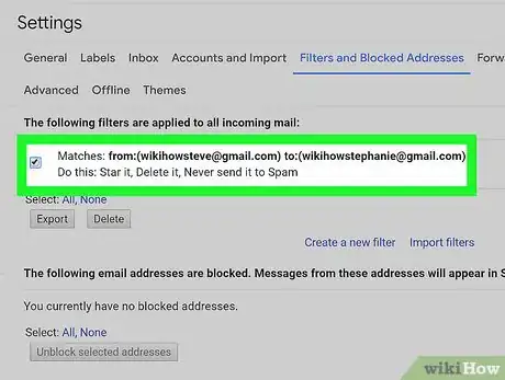 Imagen titulada Delete a Filter in Google Gmail Step 6