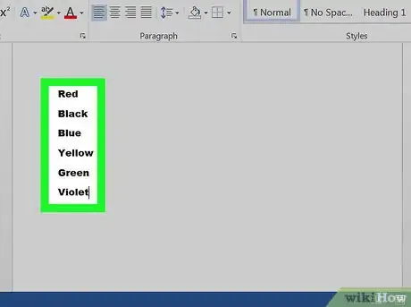 Imagen titulada Bullet Point in Word Step 2